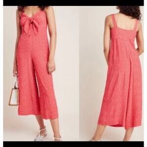 Kachel x Anthropologie Red Polka Dot Jordan Wide-Leg Jumpsuit Size 2